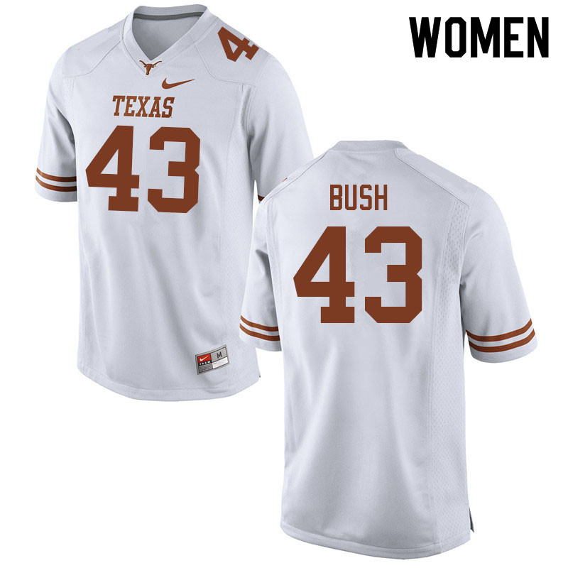 Women #43 Jett Bush Texas Longhorns College Football Jerseys Sale-White